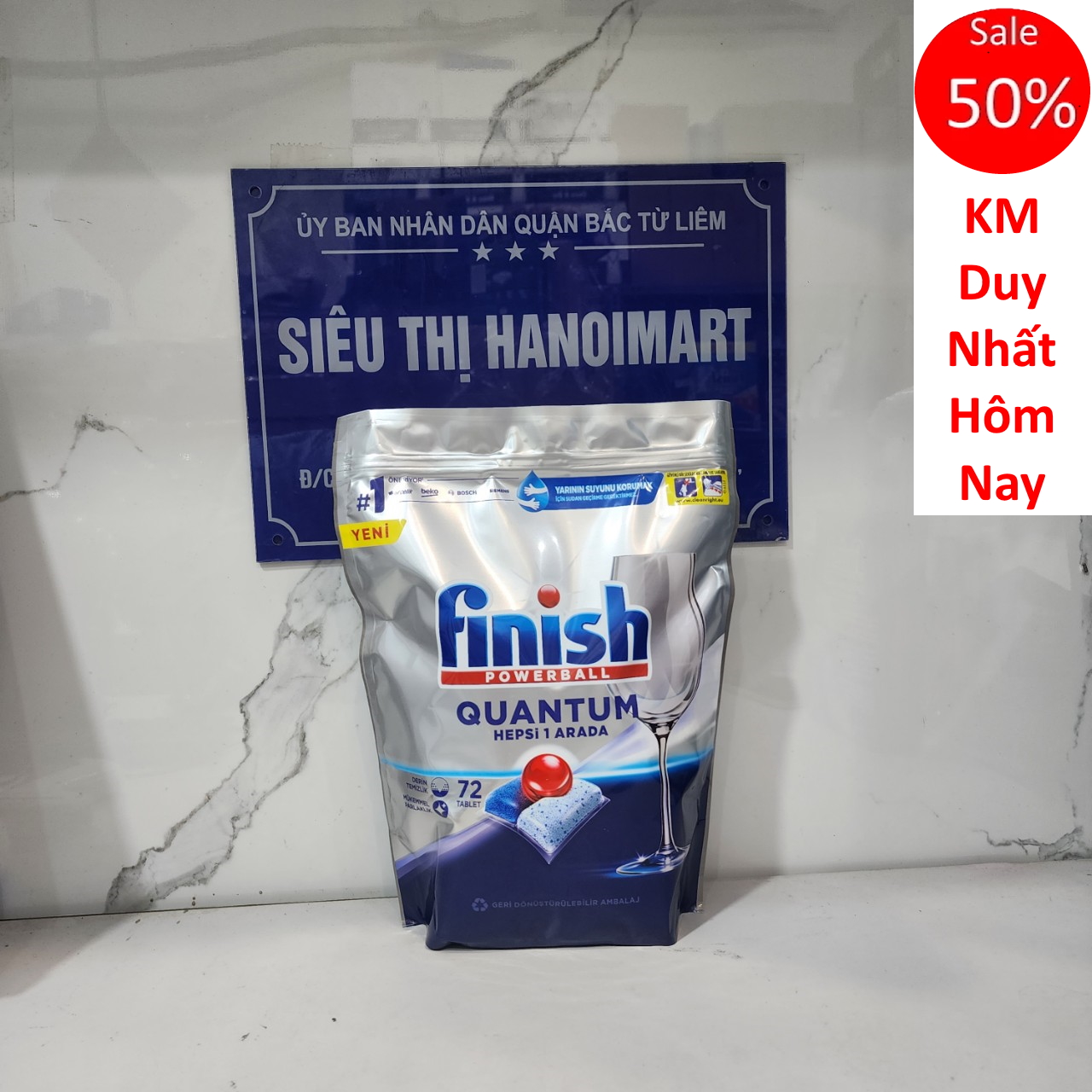 Combo 46 viên rửa bát finish hoặc muối Finish 1.5kg hoặc Nước làm bóng 800ml dùng cho máy rửa bát 48