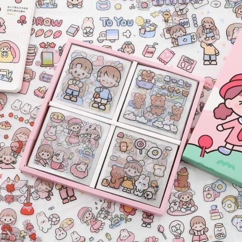 Set 6 Tấm Sticker - Washi Dễ Thương
