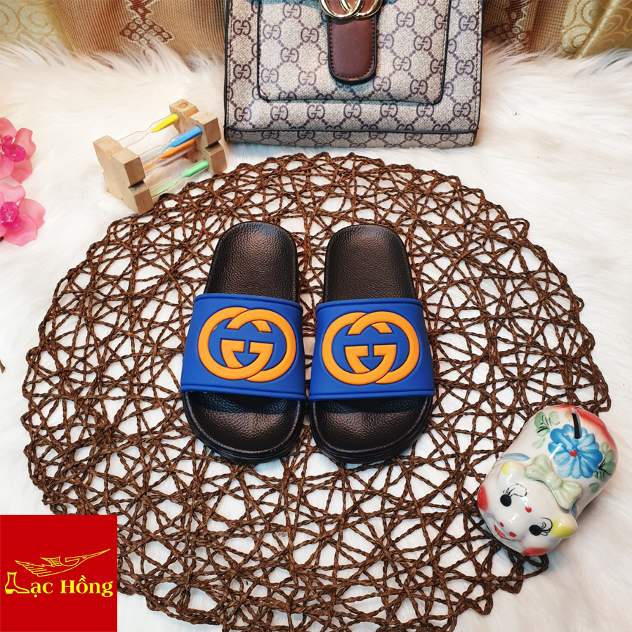 Dép Trẻ Em Thời Trang Gg Xanh Cam