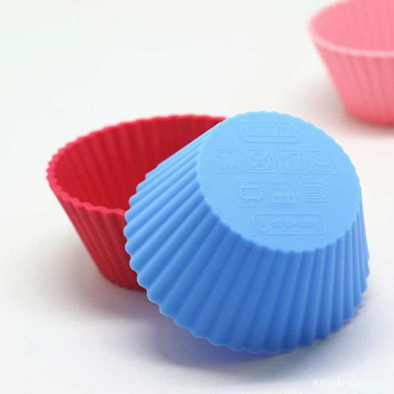 [Giá Ưu Đãi Hàng Ngày] 6 Chỉ Silicone Dày Muffin Bánh Gạo Bánh Nướng Bộ Tạo Khuôn Hình Nồi Hấp Vi Sóng Đóng Rời