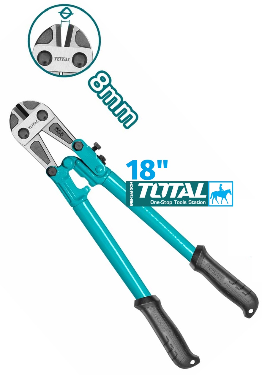 Kềm Cắt Sắt Kìm Cộng Lực 8inch 200mm Mini CRV Bolt Cutter TOTAL THT11386