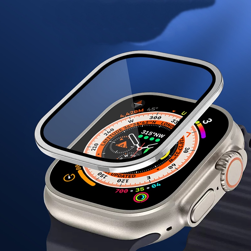 Kính cường lực màn hình viền nhôm kai.n aluglass cho apple watch ultra_ hàng chính hãng