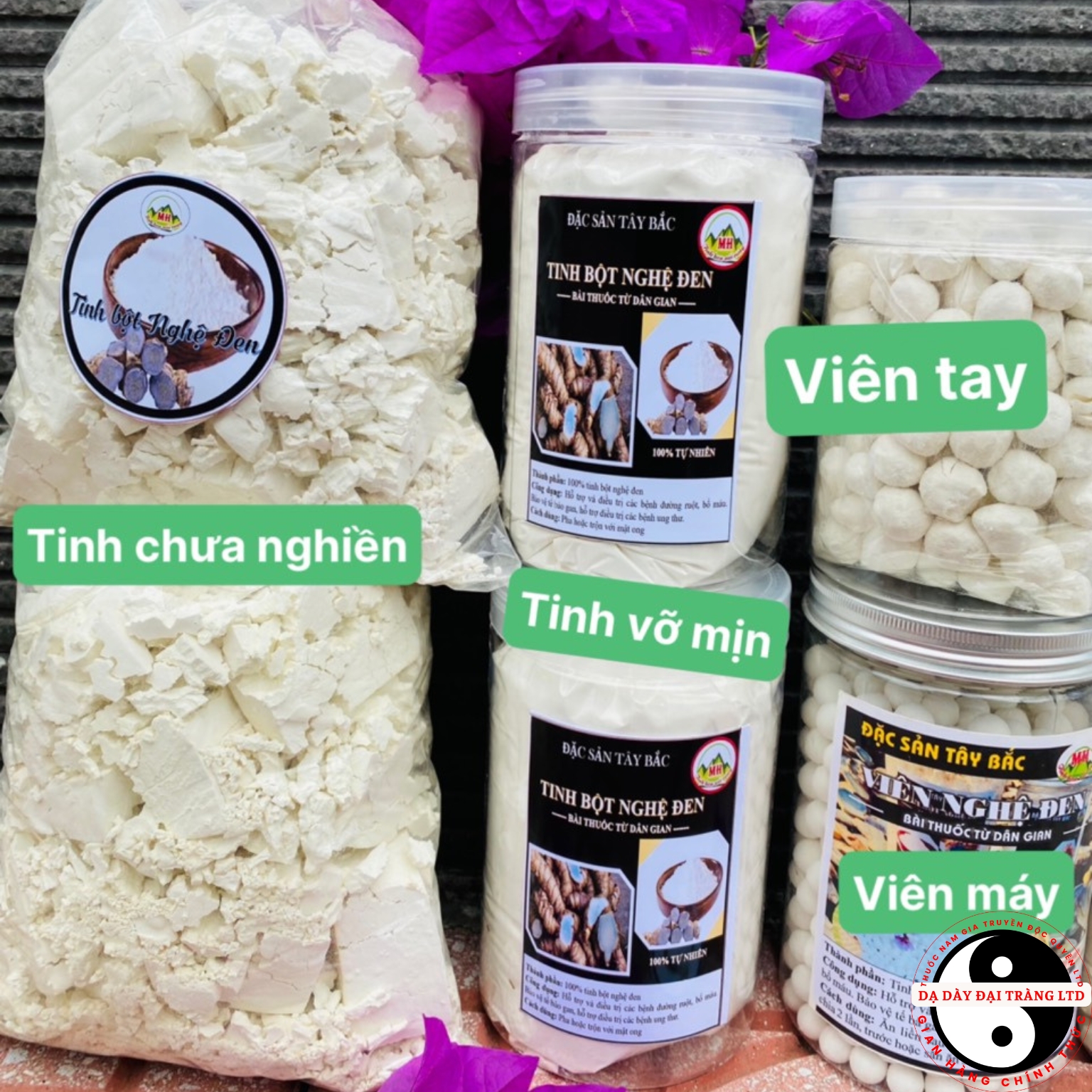 Viên tinh bột nghệ đen mật ong rừng được bào chế từ tinh bột nghệ đen nguyên chất, mật ong khoái rừng Tây Bắc