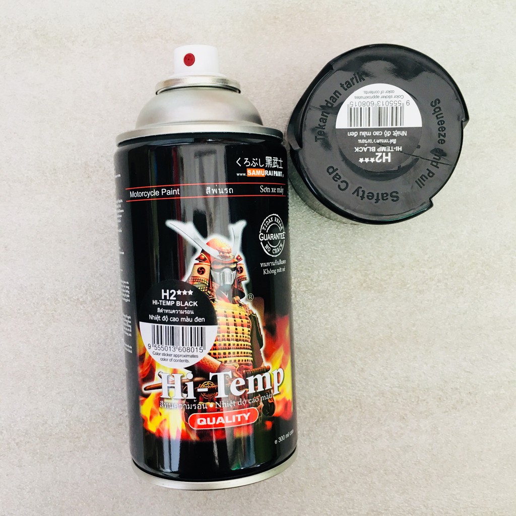 [HCM]ơn xịt pô chịu nhiệt Samurai màu Đen Mờ - H2