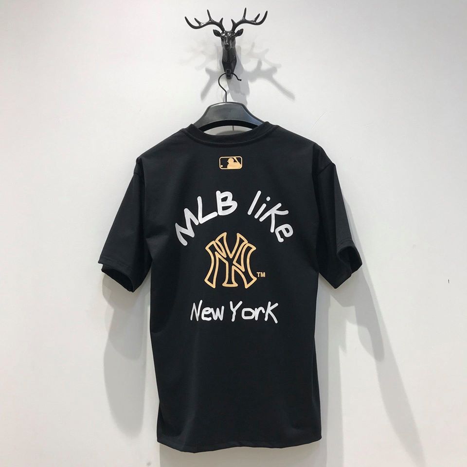 [YoloBoutique] ÁO THUN NY MLB LIKE UNISEX (ĐEN)