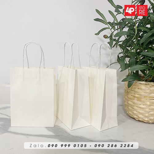 10 TÚI KRAFT TRẮNG 120GSM - NHIỀU SIZE