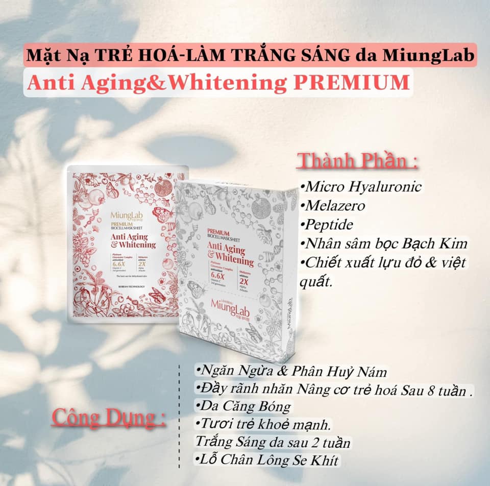 [FreeShip Max] - 1 Hộp Nạ Miunglab Premium (10 Miếng) - KhoMyPhamCT