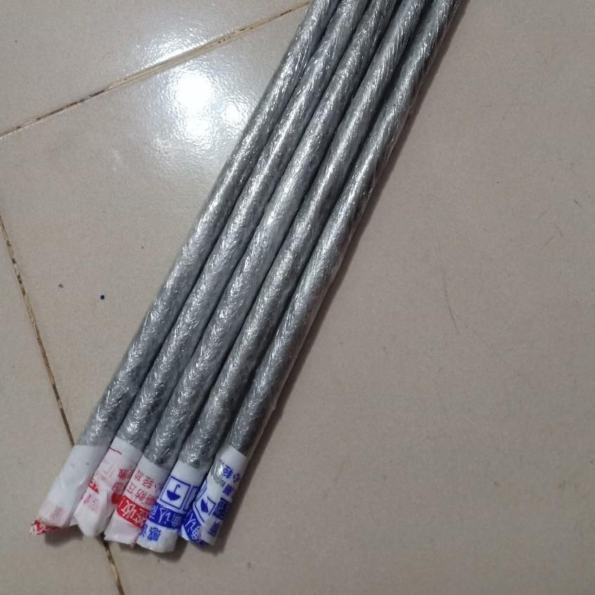 Trục con lăn thép trắng phi 14 dài 75cm lỗ 4.8mm