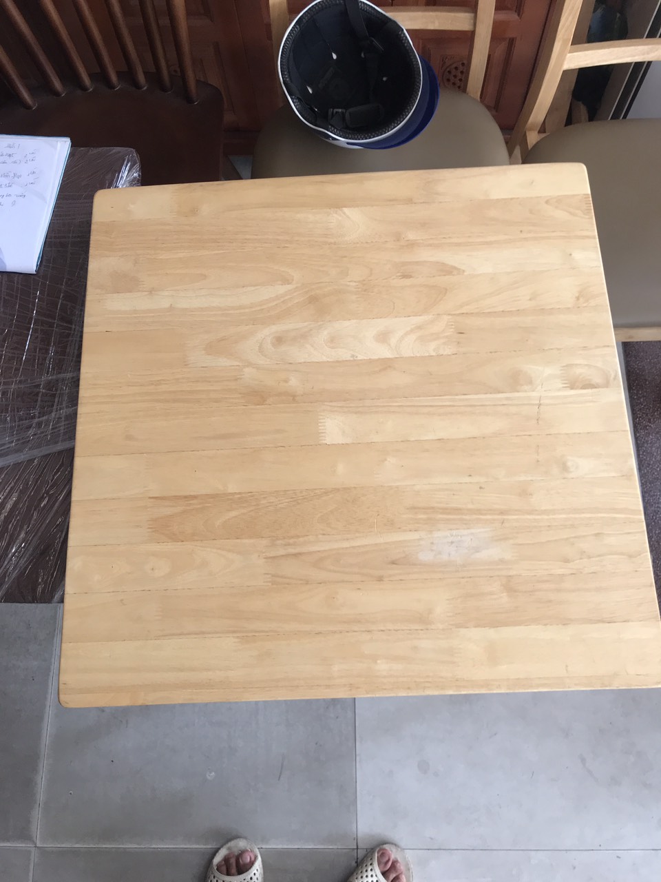 Bàn vuông xếp gọn 60x60cm cao 75cm