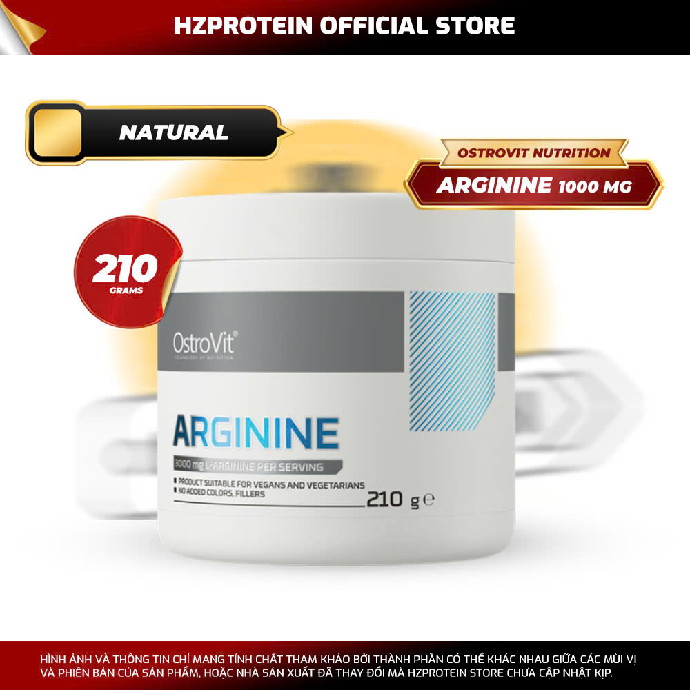 OSTROVIT ARGININE (210 GRAMS) - HỖ TRỢ PUMP CƠ HIỆU QUẢ