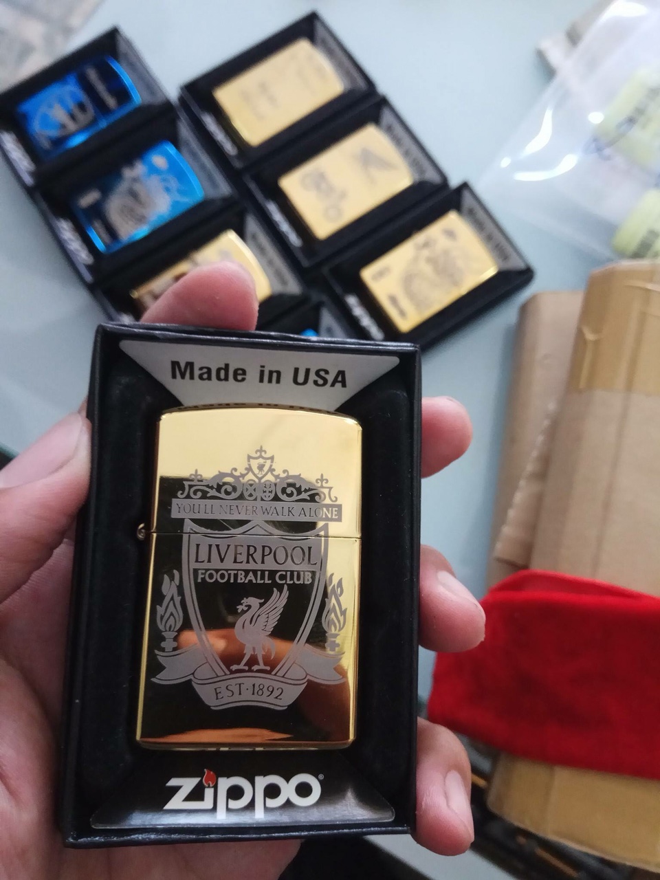 [HCM]Bật lửa zippo USA Logo LIVERPOOL