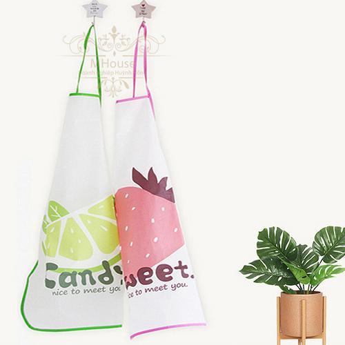 Tạp Dề Chắn Nước,Tạp Dề Pha Chế, Tạp Dề In Hoạt Hình Thỏ Gấu