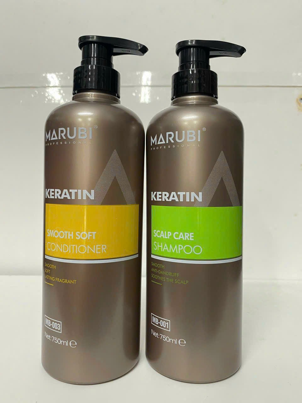 Dầu gội cặp marubi kerain 750ml, combo gội xả phục hồi tóc giảm gãy rụng