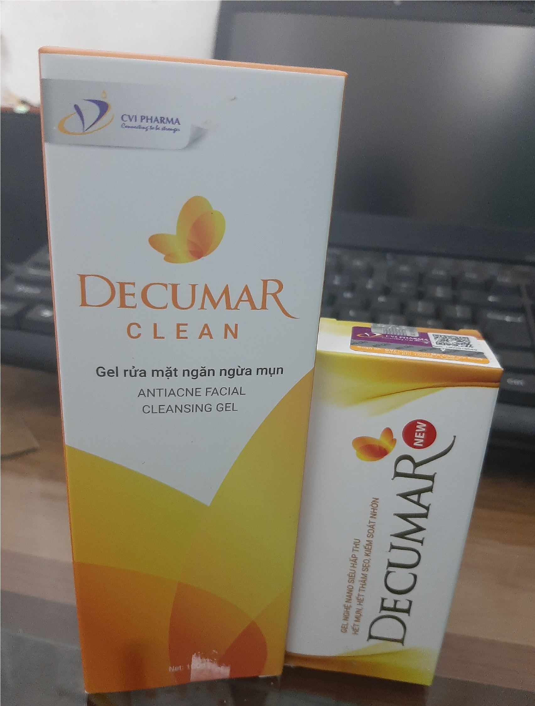 bộ đôi decumar_clear 100g & kem t.ri sẹo, mụn decu.mar
