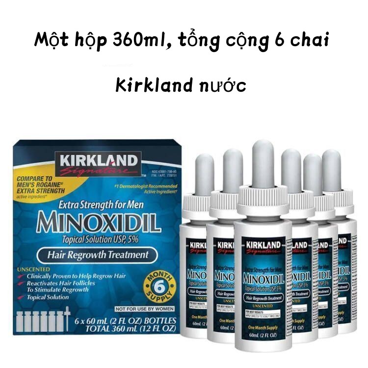 Minoxidil 5% và sản phẩm hỗ trợ mọc râu, tóc