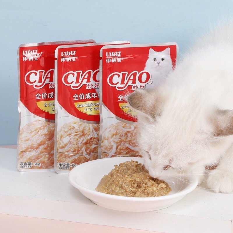 (SIÊU RẺ) COMBO 5 Gói 60G Pate Cho Mèo CIAO MIX VỊ