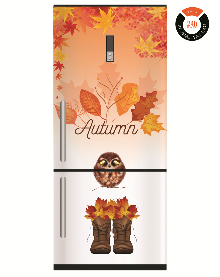 [HCM]Giấy Decal Dán Tủ Lạnh CHIM CÚ MÙA THU - THUTHAODECOR