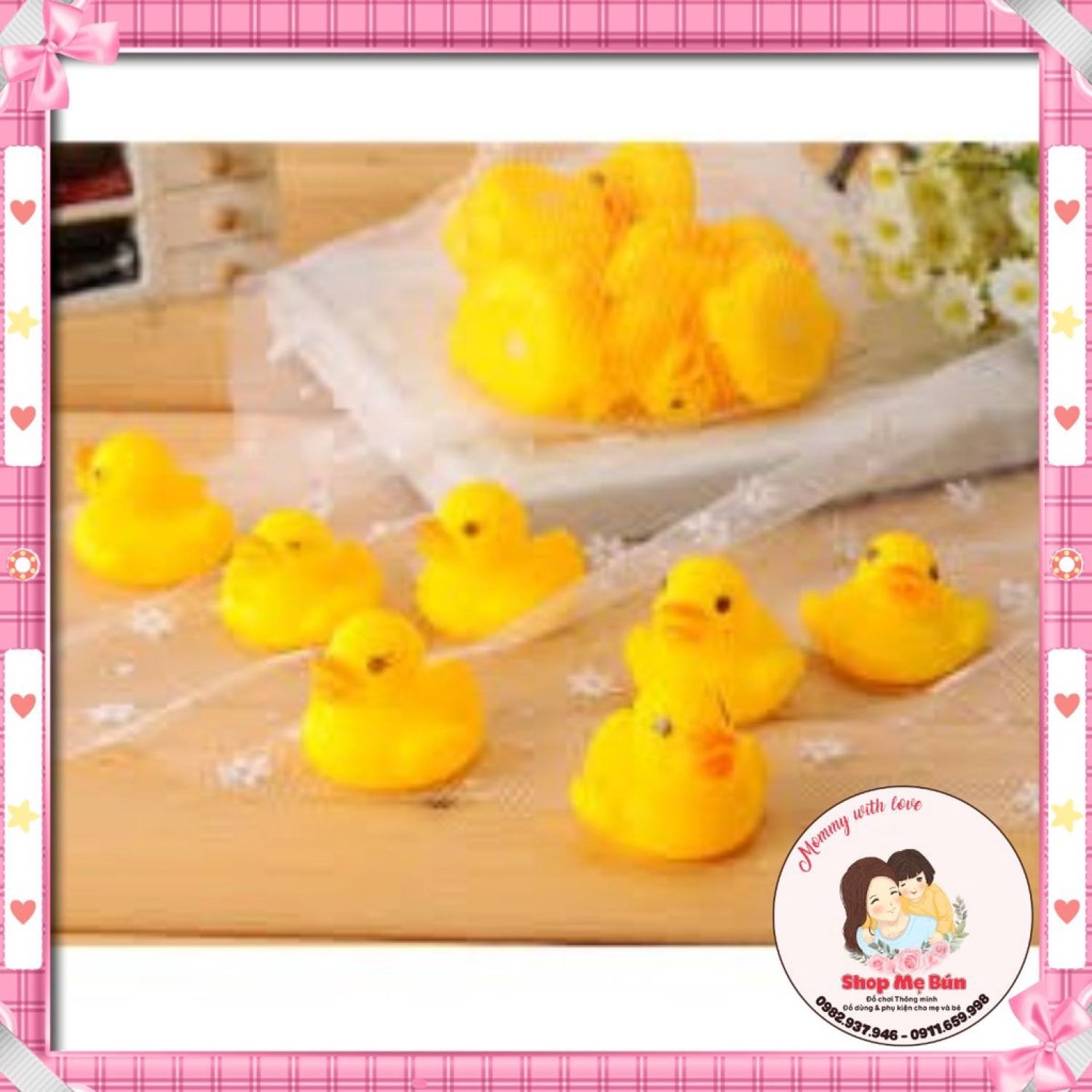 Sét 5 vịt con thả bồn tắm cho bé
