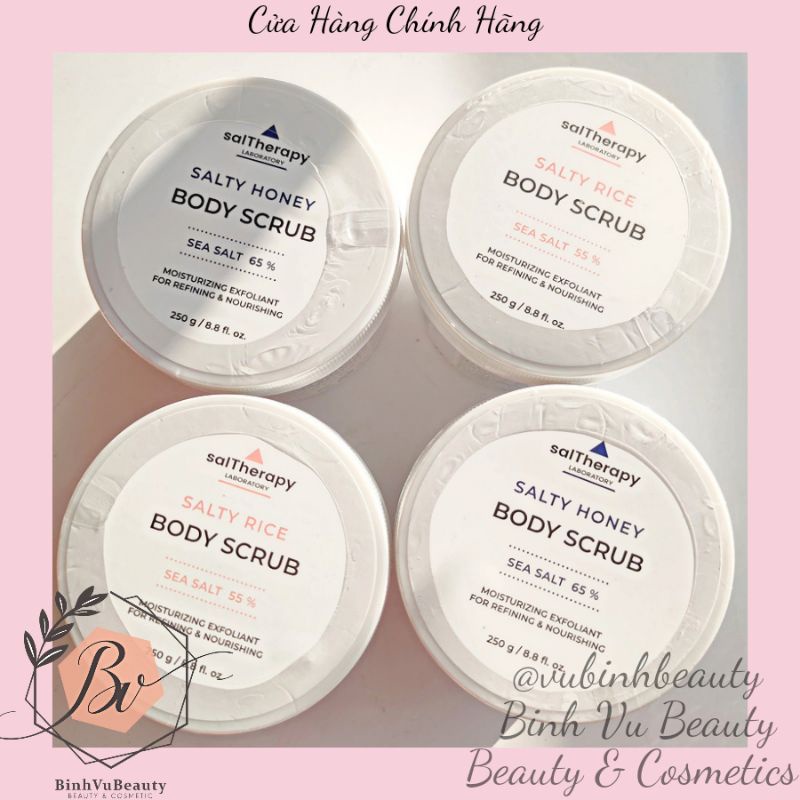TẨY DA CHẾT BODY MUỐI BIỂN GIẢM MỤN - DƯỠNG CĂNG MỊN DA BODY