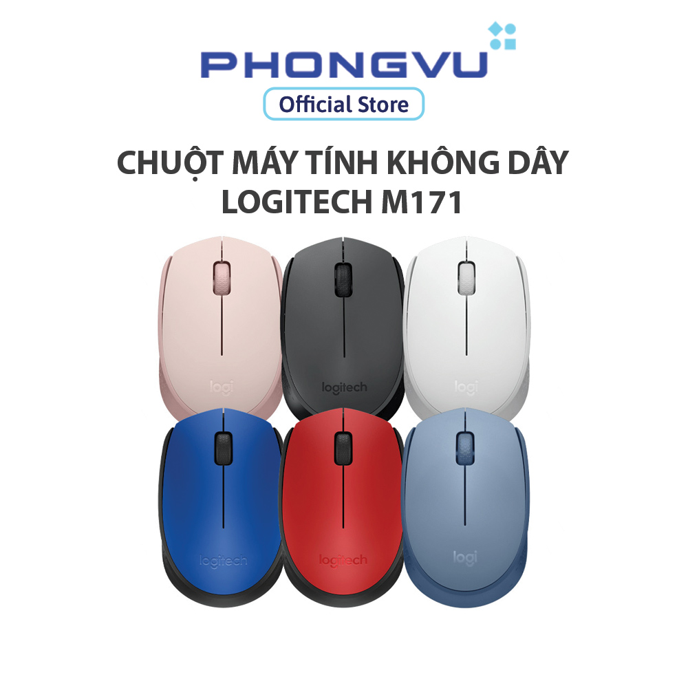 Chuột máy tính không dây Logitech M171 (Xám) - Bảo hành 12 tháng