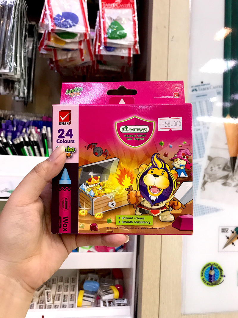 Bút sáp MSTA 24 màu JUMBO