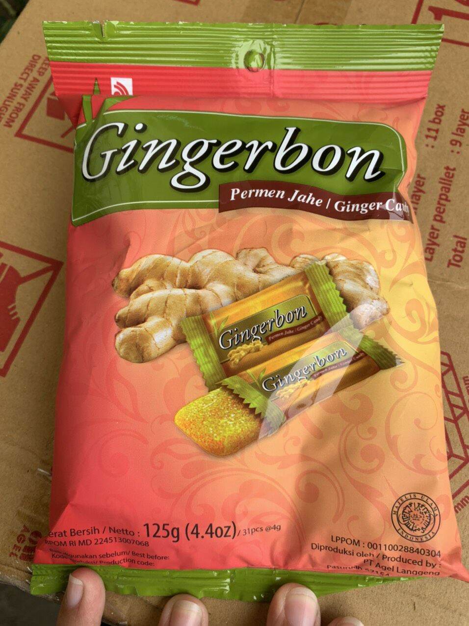 KẸO DẺO GỪNG GINGERBON - 125gr