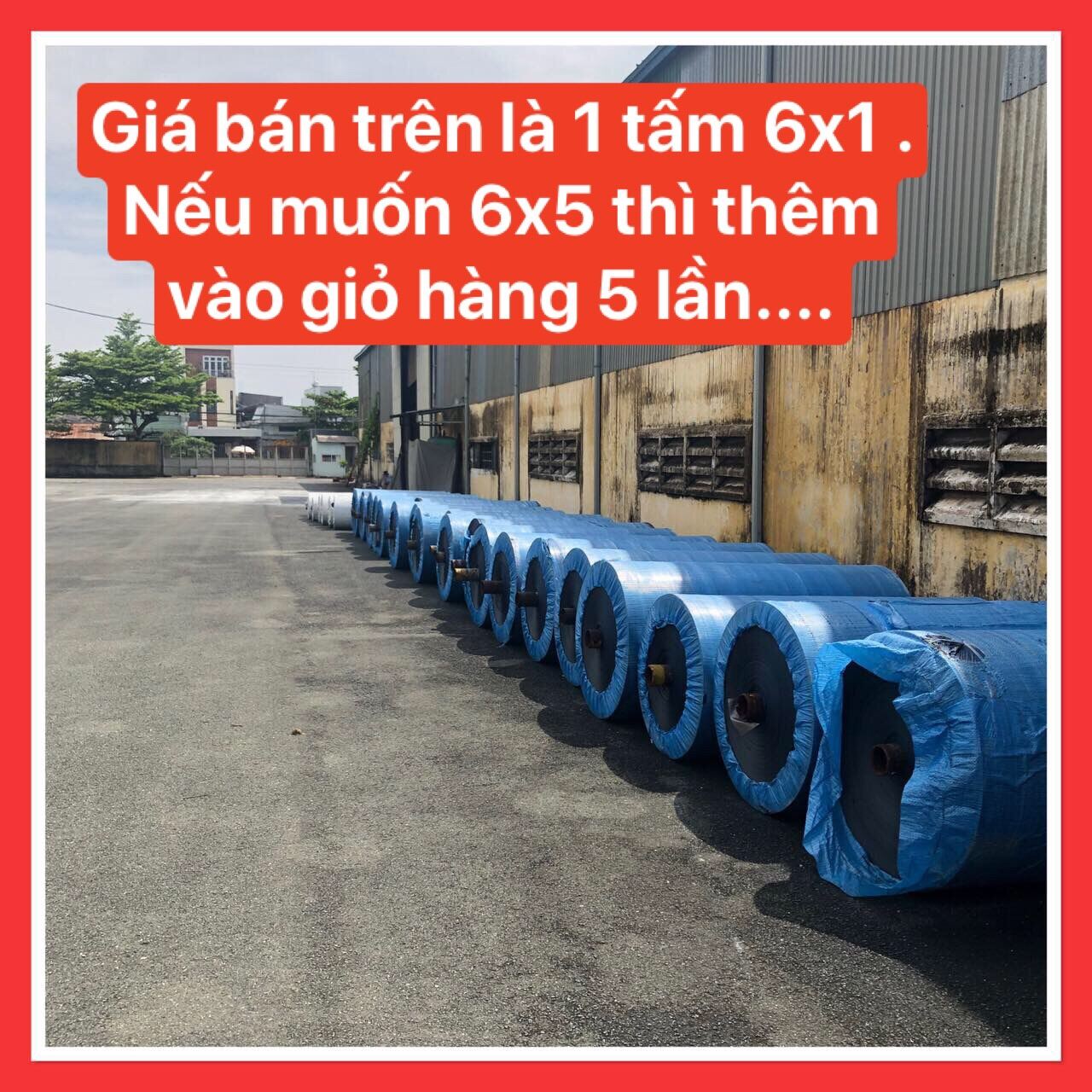 Bạt che mưa, che nắng rộng 6M (Miễn phí may viền, đóng khoen)