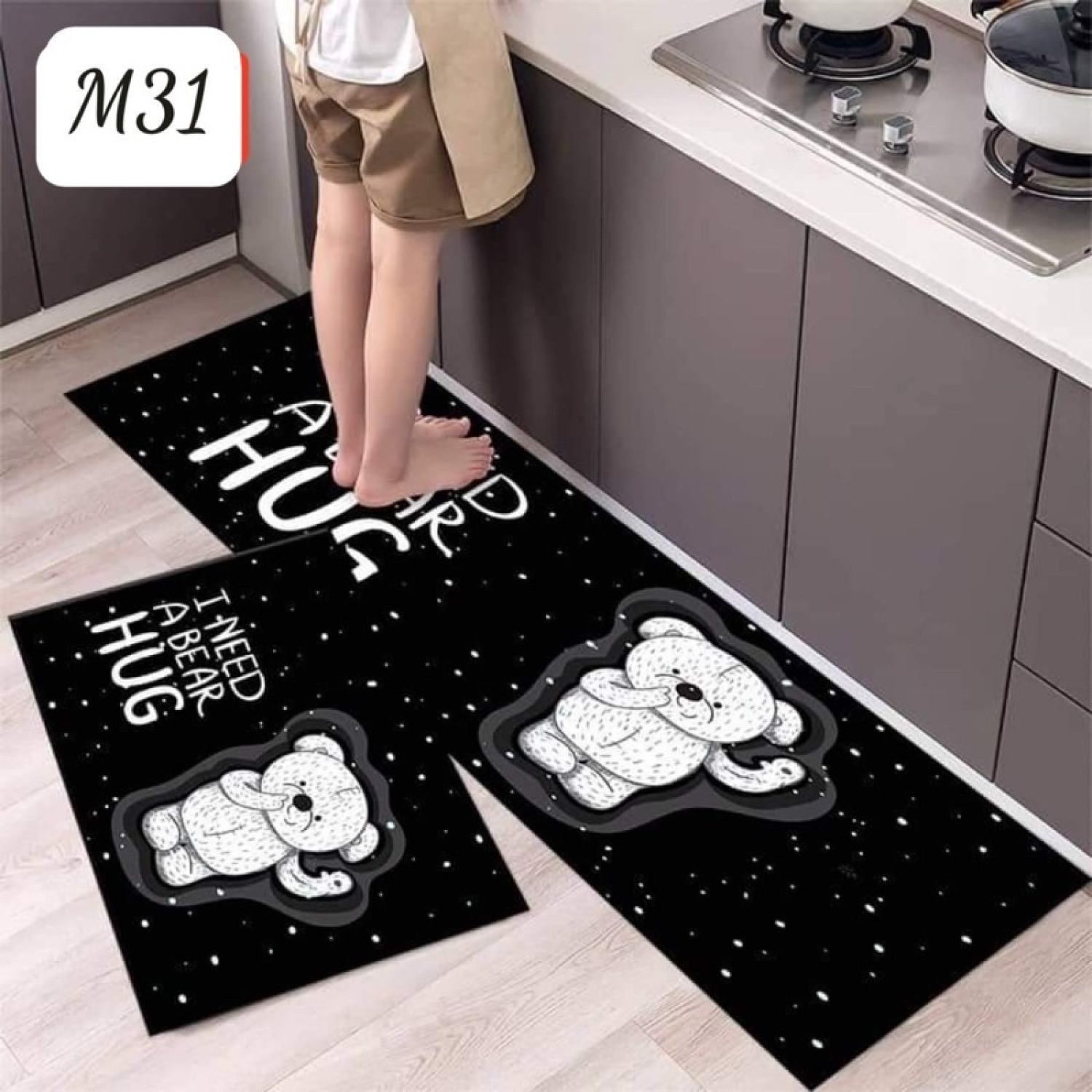 BỘ 2 THẢM BẾP 3D CAO CẤP CHỐNG TRƠN TRƯỢT