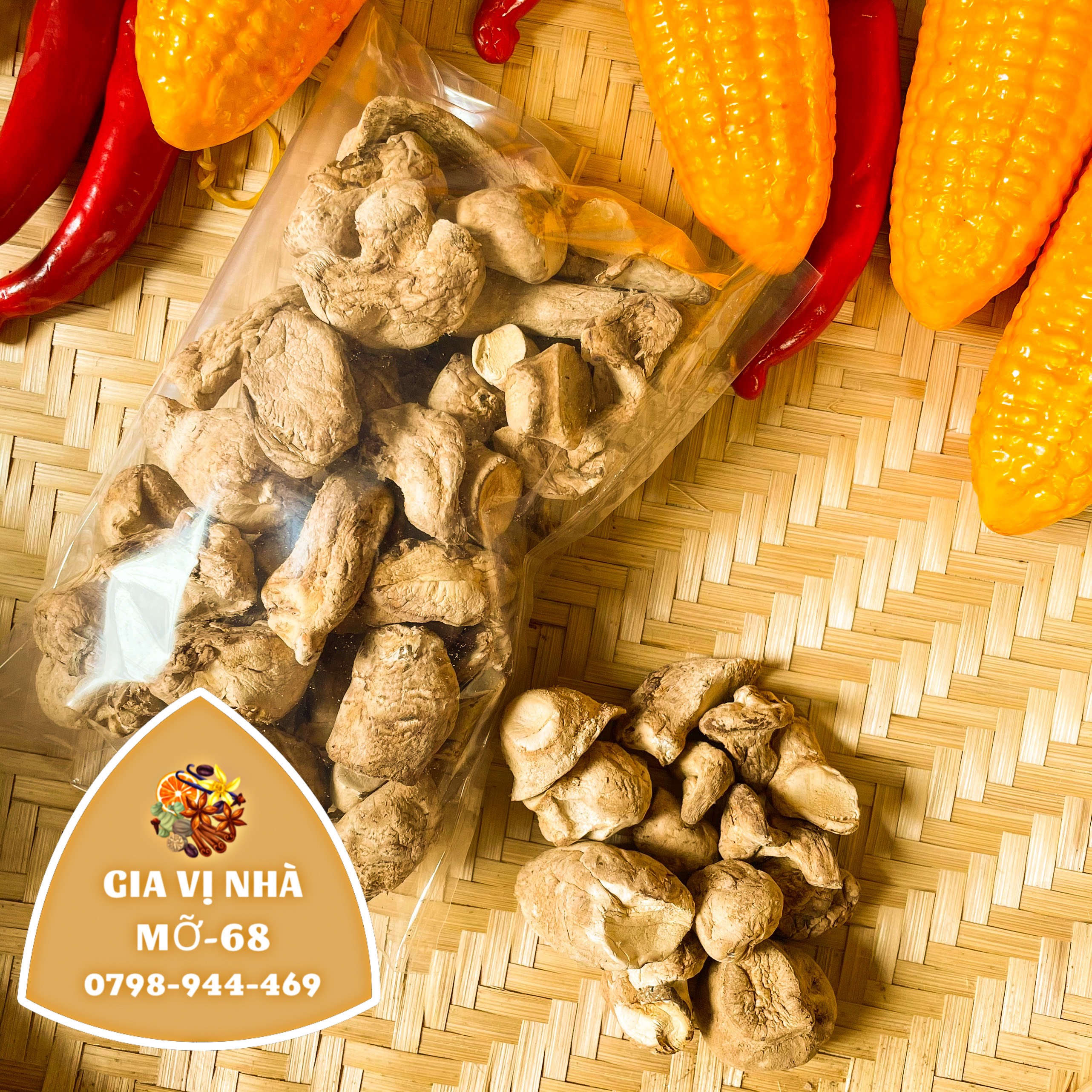 CHÂN NẤM ĐÔNG CÔ KHÔ CHAY -100GR