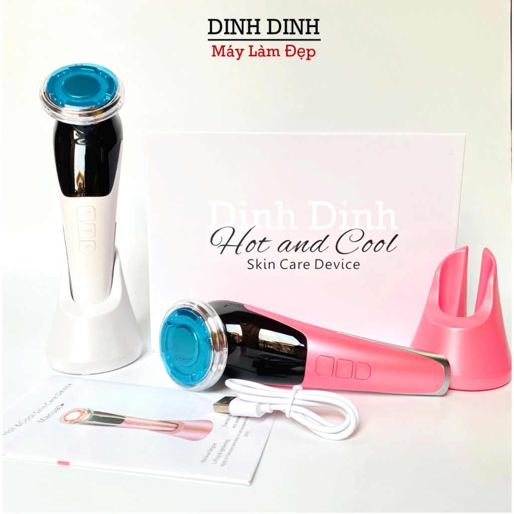 Máy điện di tinh chất D818 bản 2021 dụng cụ làm đẹp chăm sóc da làm sạch da nâng cơ se khít lỗ chân lông Dinh Dinh