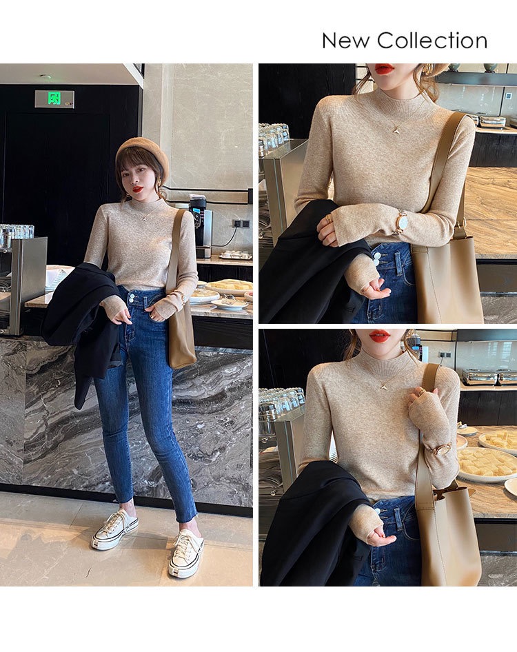 MS403 Áo len tăm lông cừu siêu mềm cổ 3p