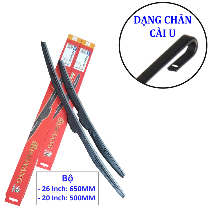 Bộ 2 thanh gạt nước mưa ô tô đa năng Nano cao cấp dành cho hãng xe Hyundai: Getz-Accent-Avente-Elantra-i10-i20-i30-santafe-Sonata-Tucson-Starex-Verna