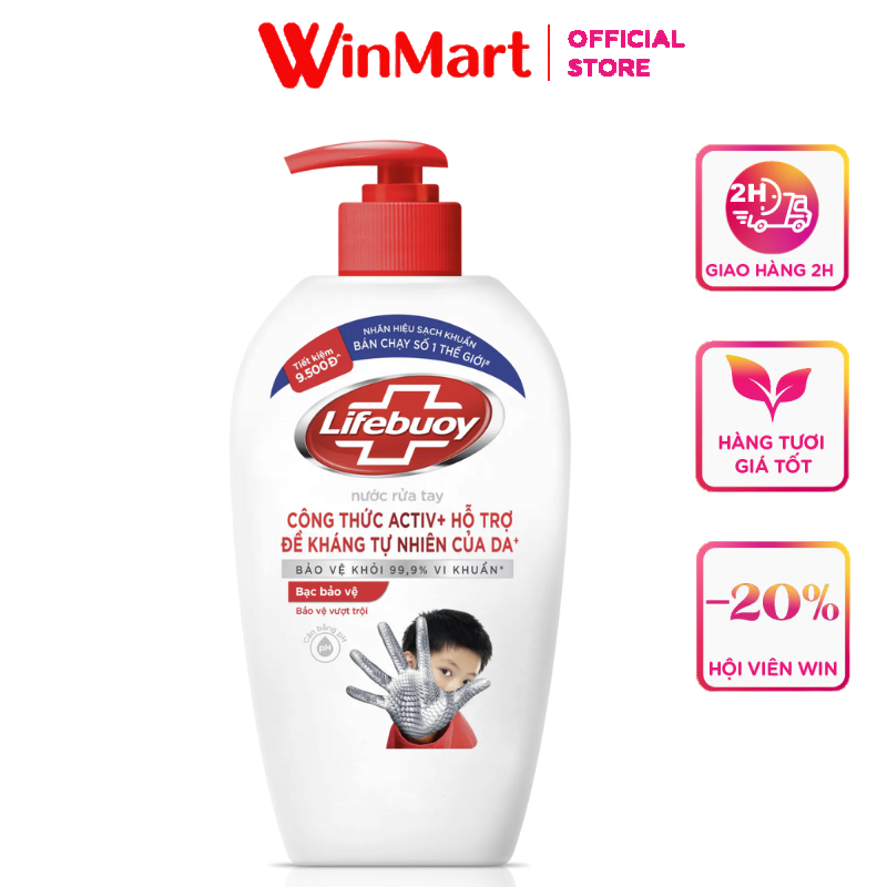 [Siêu thị WinMart] - Nước rửa tay Lifebuoy bảo vệ vượt trội 10 chai 500ml