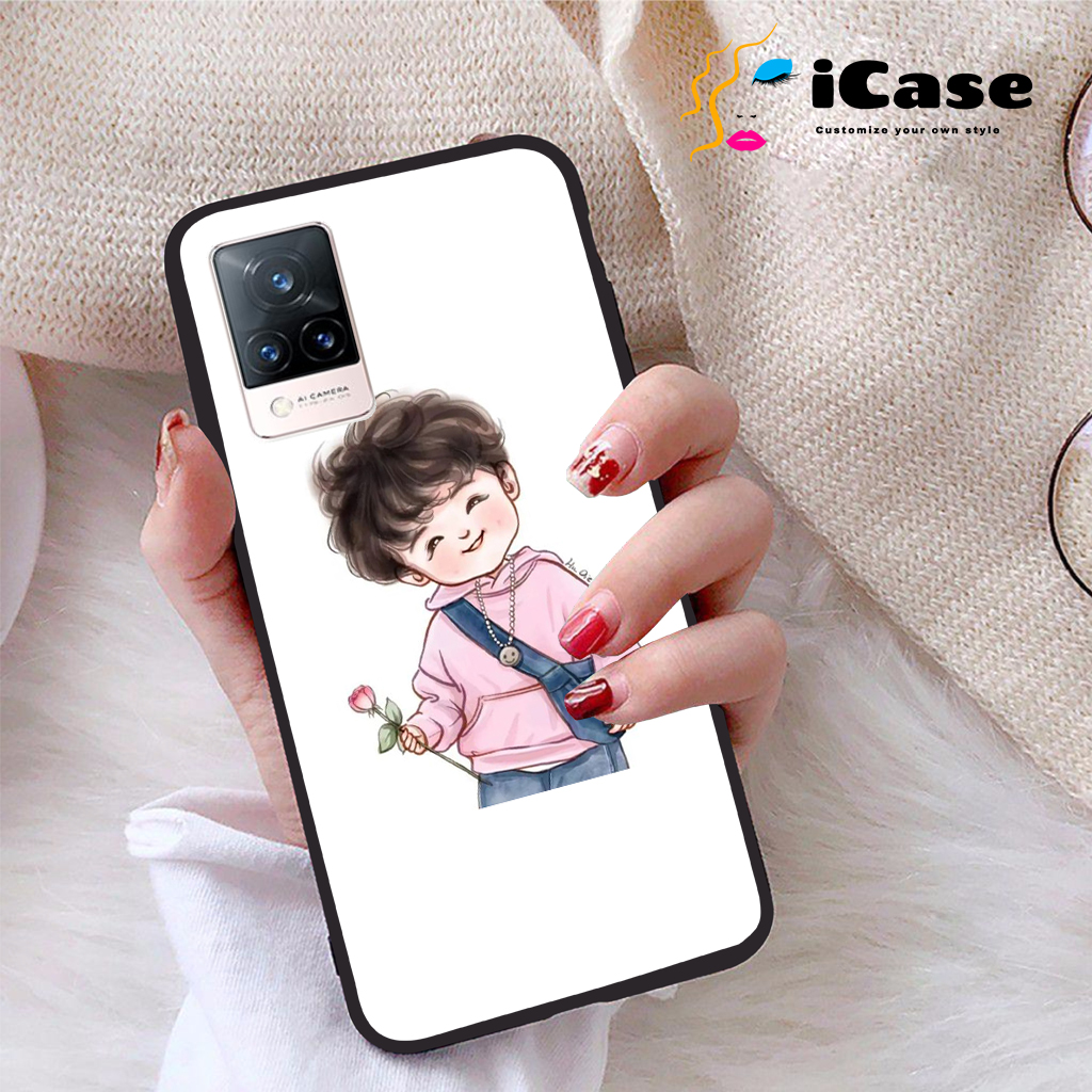 Ốp lưng Vivo V21 5G viền dẻo TPU BST Chibi