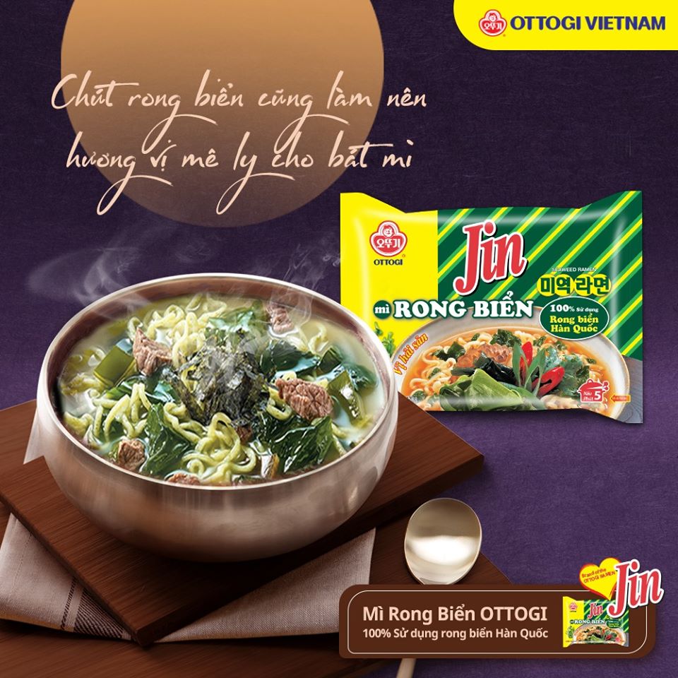 Lốc 5 gói - Mì Rong Biển OTTOGI 120g