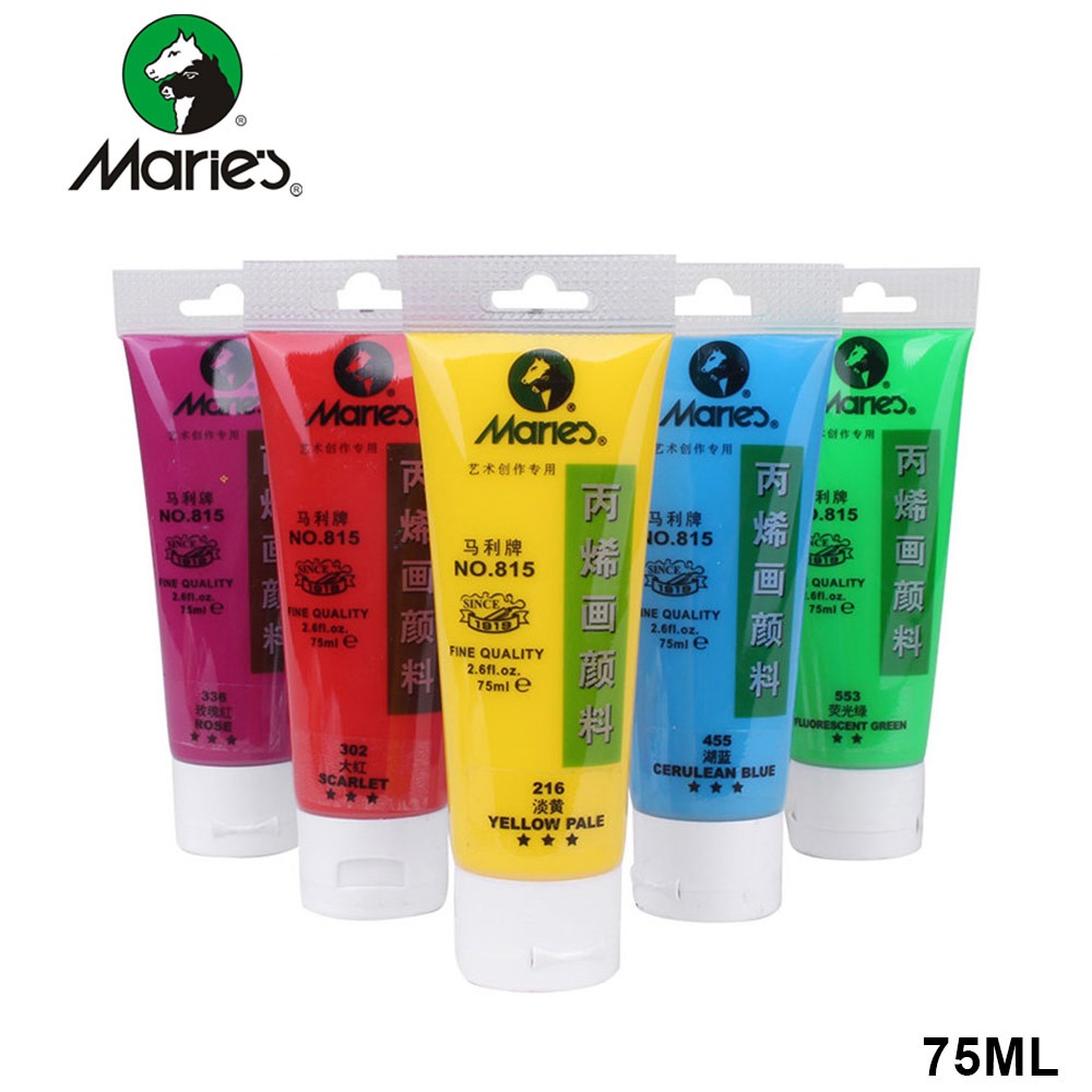 [P2] BÁN LẺ - MÀU ACRYLIC MARIE'S TUÝP 75 ML (VẼ TRÊN GIẤY, TƯỜNG, GỖ, VẢI, KÍNH...)