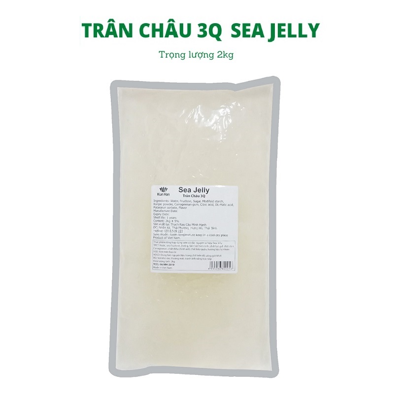 SEA JELLY - Trân châu ngọc trai trắng 3Q - Minh Hạnh Food - bịch 2kg trân