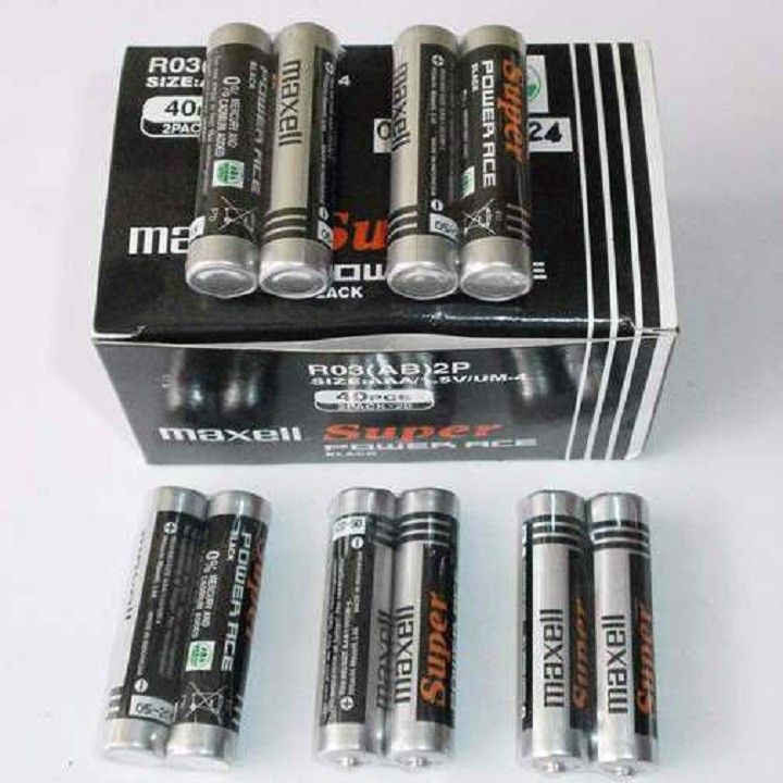 Pin đũa 3A AAA Maxell 20 viên / 1 hộp 40 viên