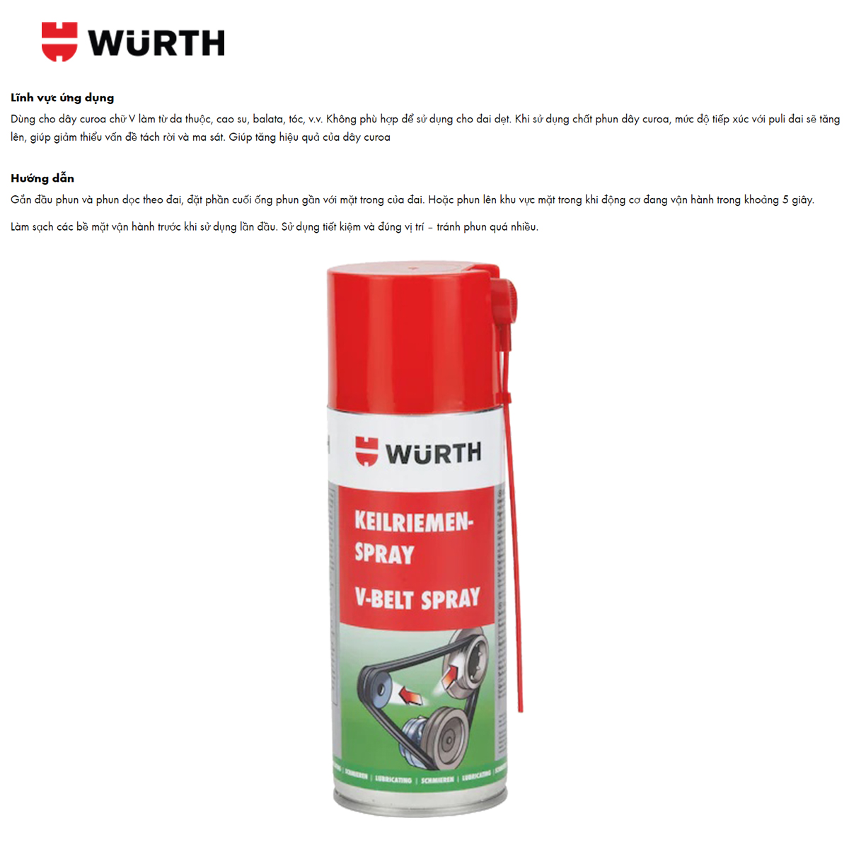 Wurth V-Belt Spray 400ml