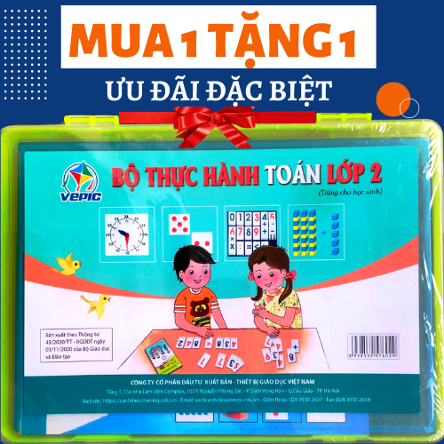 Bộ 2 Hộp Thực Hành Toán Lớp 2