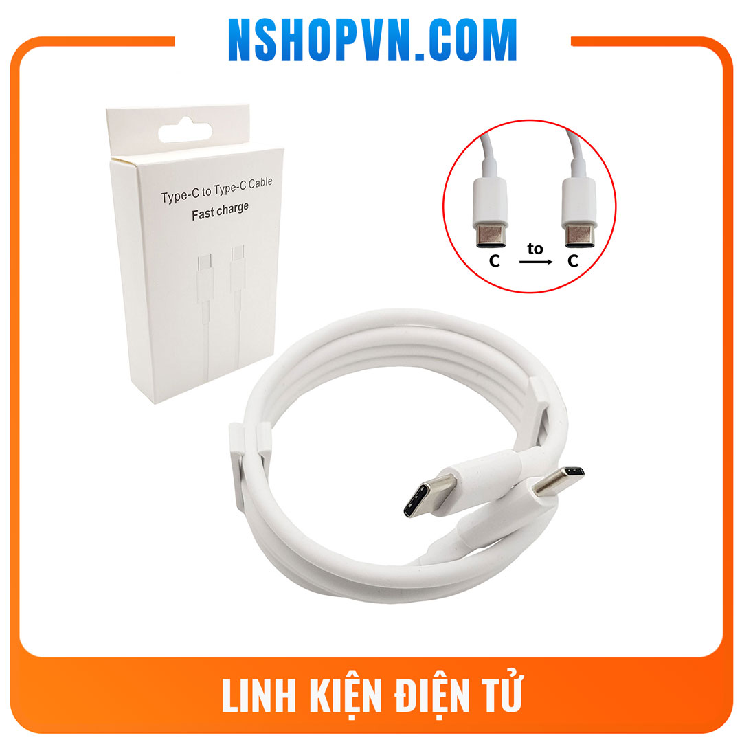 Cáp dữ liệu type-c sang type-c cáp sạc nhanh qc3.0 30w dài 1 mét