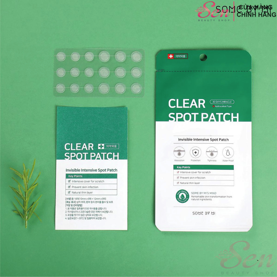 [HCM]Miếng Dán Làm Giảm Mụn Some By Mi 30 Days Miracle Clear Spot Patch (18 Miếng)