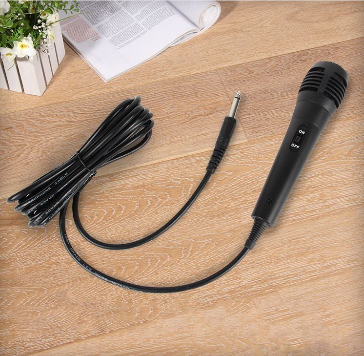 Micro karaoke có dây - mic karaoke có dây jack cắm 6.5mm thích hợp với tất cả loại loa karaoke KM-S1,KM-S2, P88, P89