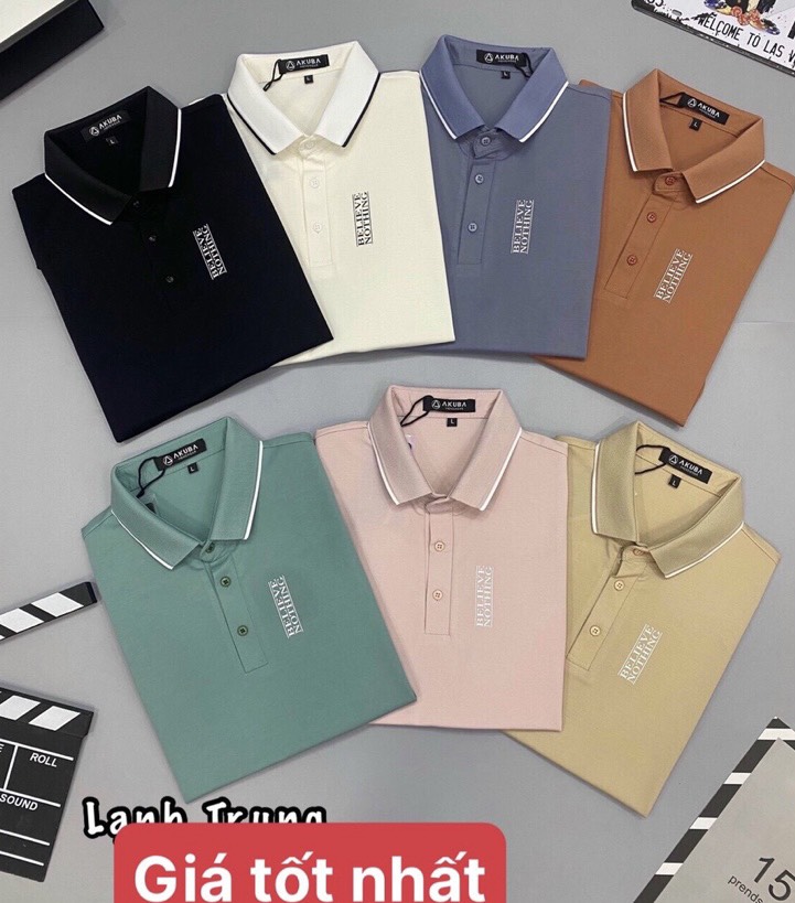Áo thun nam cotton 100% hàng xuất khẩu _ áo cổ bẻ nam