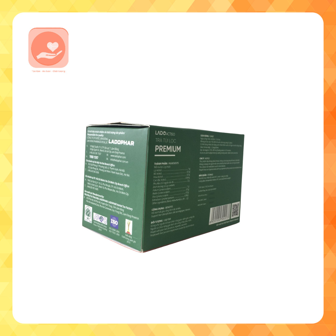 Trà túi lọc Actiso Premium hộp/20 túi
