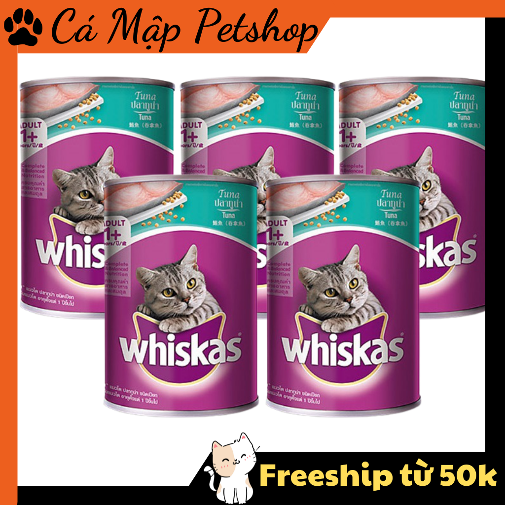 Pate cho mèo Whiskas lon 400g, Pate cho mèo lớn lon 400gr