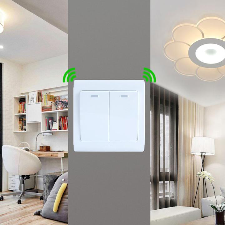 Công tắc điều khiển từ xa dán tường 2 cổng 10A