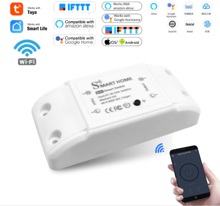Công Tắc Wifi Điều Khiển Từ Xa Qua Wifi 3G 4G - App Smart Life