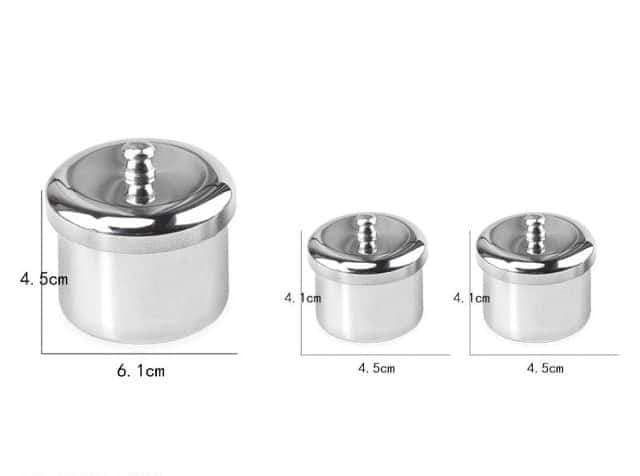 Set of 3 cups sulfur and đựng powder make up manicure