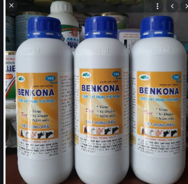 Diệt Khuẩn Benkona,Diệt Vi Khuẩn Nấm Mốc,Phòng Dịch Bệnh 1Lít